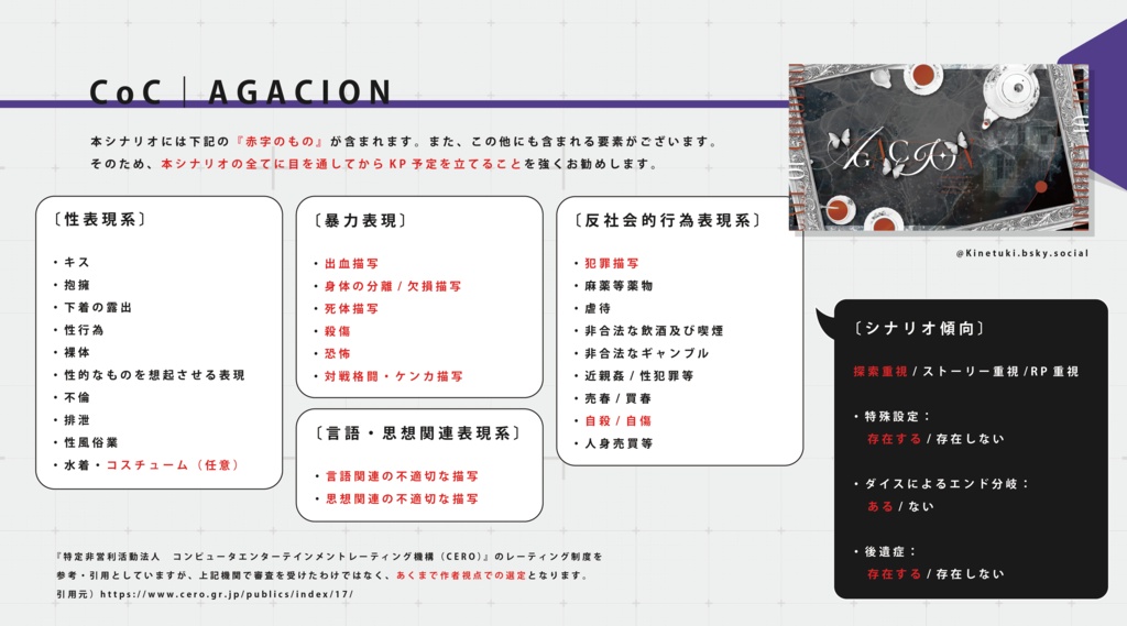 CoC『AGACION』Ver1.0【SPLL:E192192】