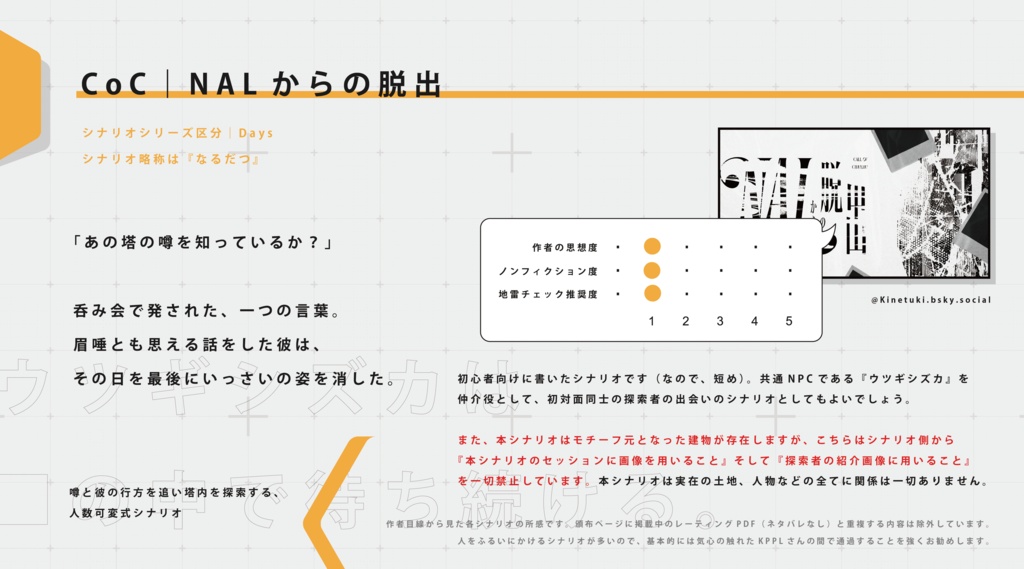 CoC『NALからの脱出』Ver1.0