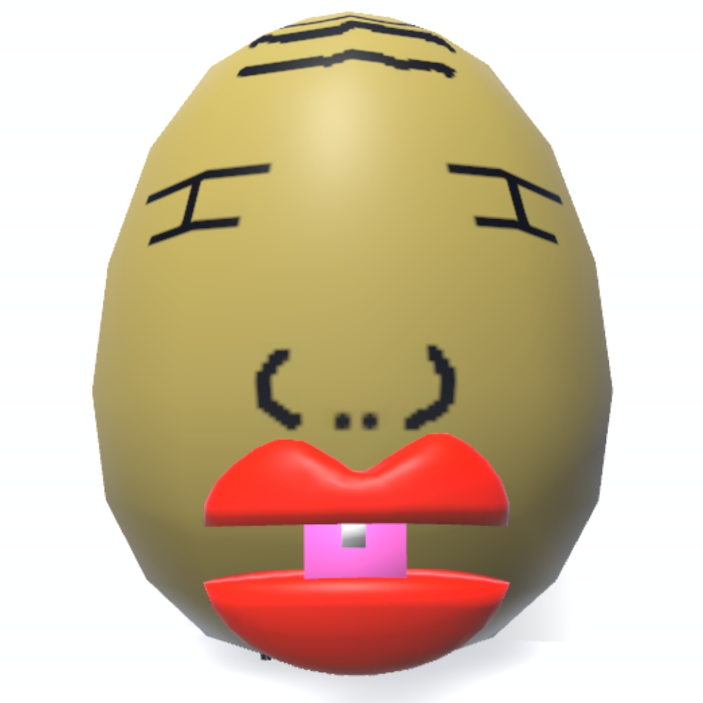 オリジナル3Dモデル「くちびるさん」