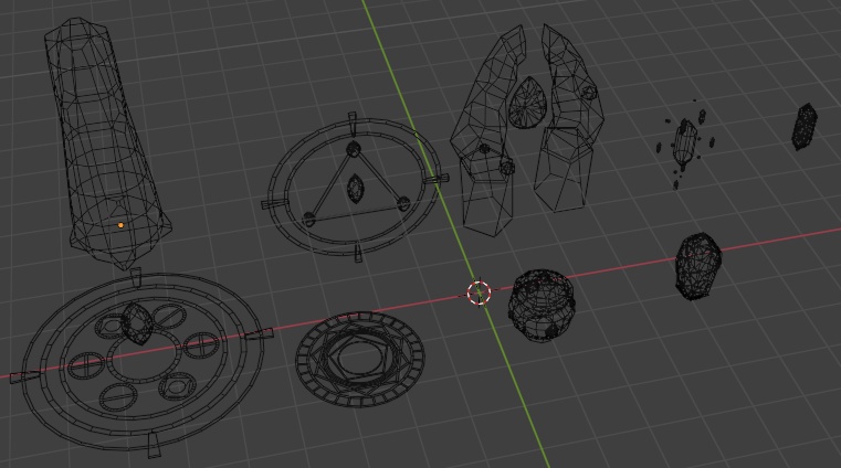 ローポリ ダークファンタジー 魔法陣 儀式アセットパック