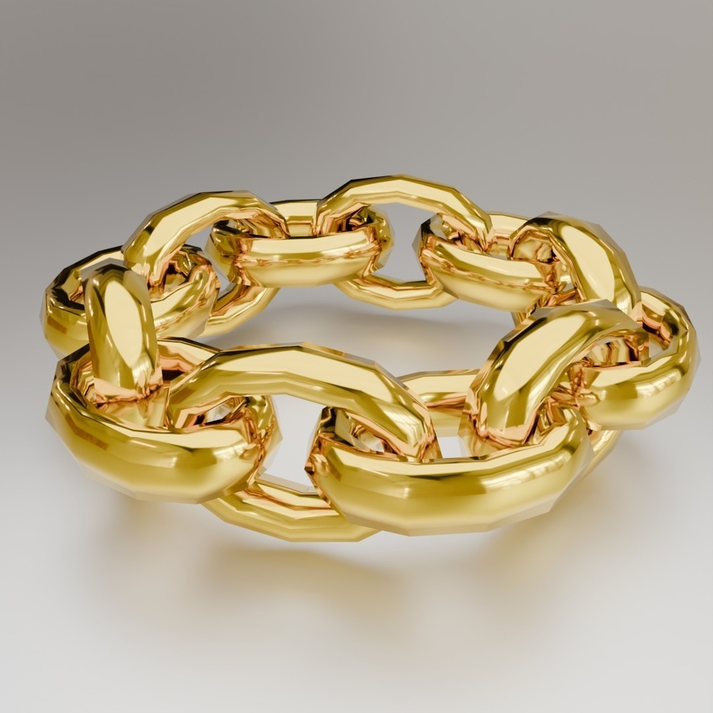 Chain Ring– VRChat Avatar Accessory ゴールドチェーンリング△1728