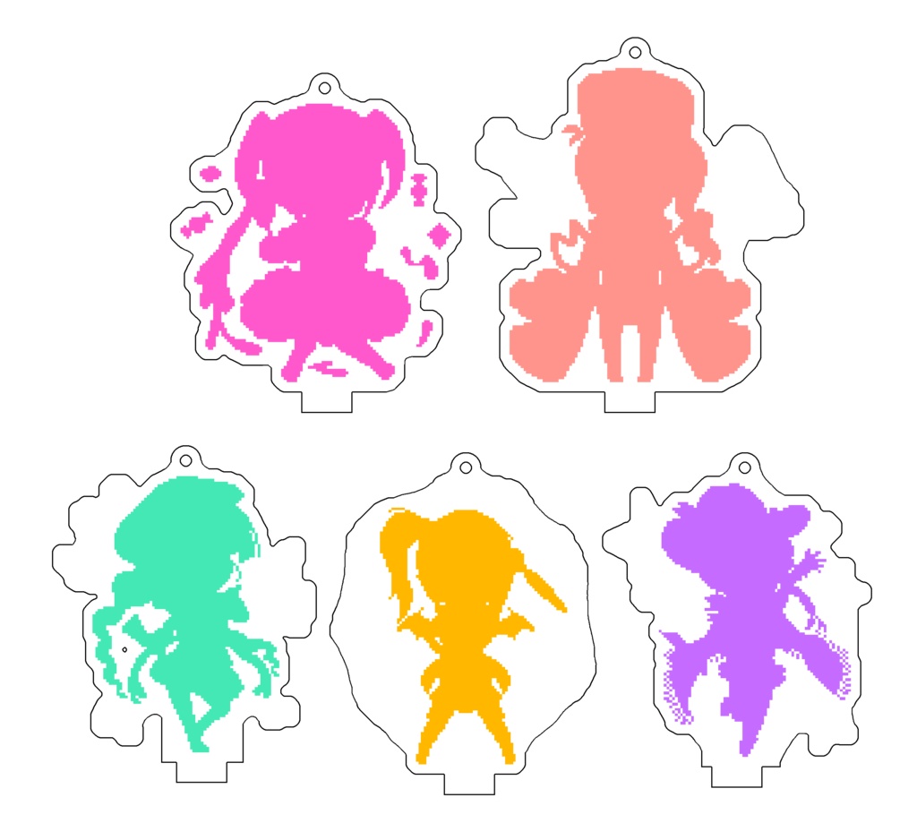 花騎士ドット絵アクリルキーホルダー&スタンド