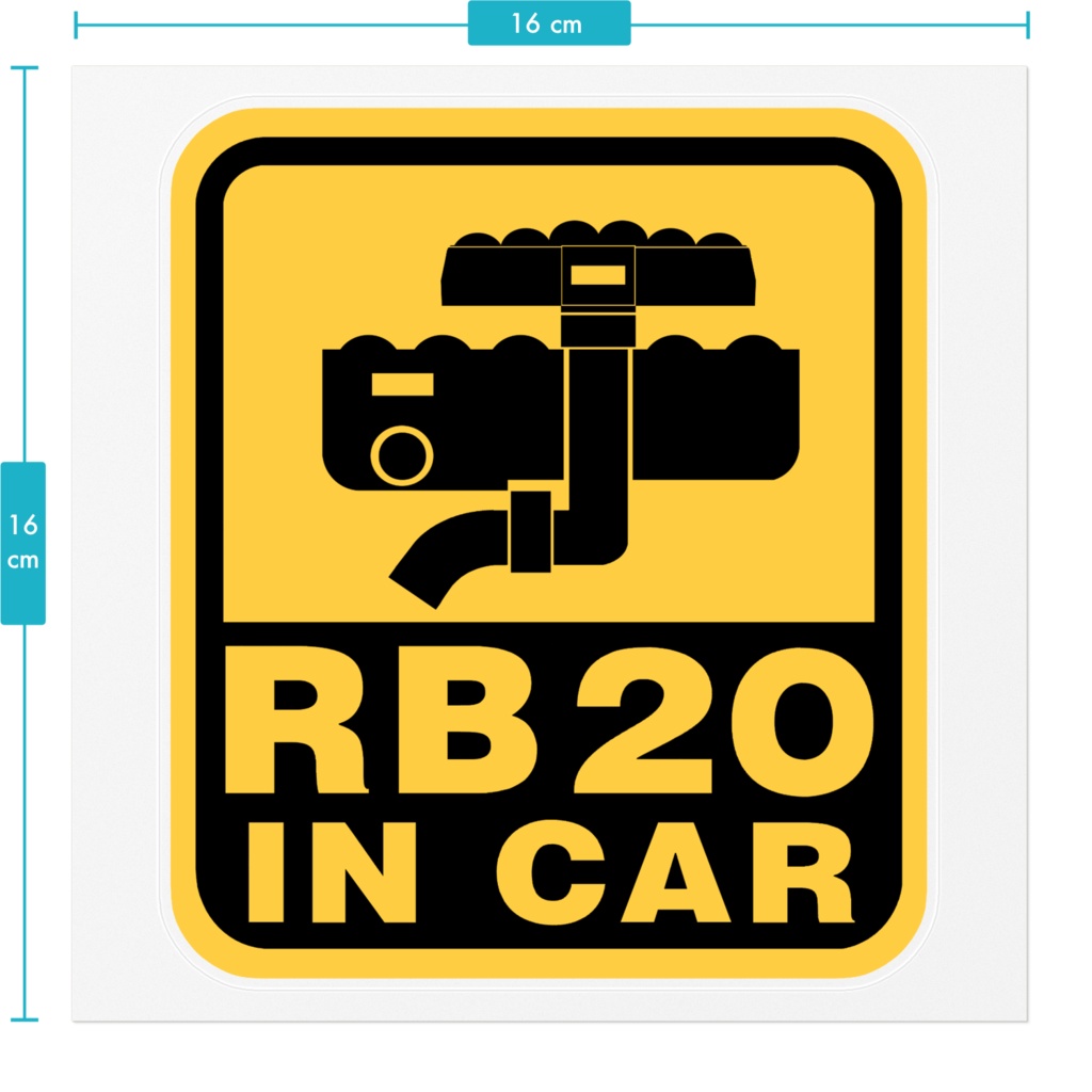 RB20E in Car ステッカー