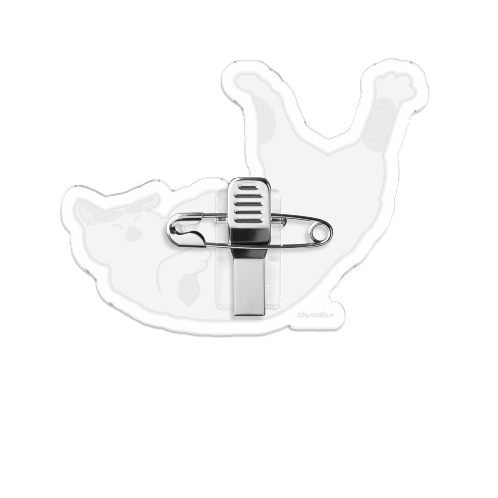 のびのびがんものアクリルバッジ