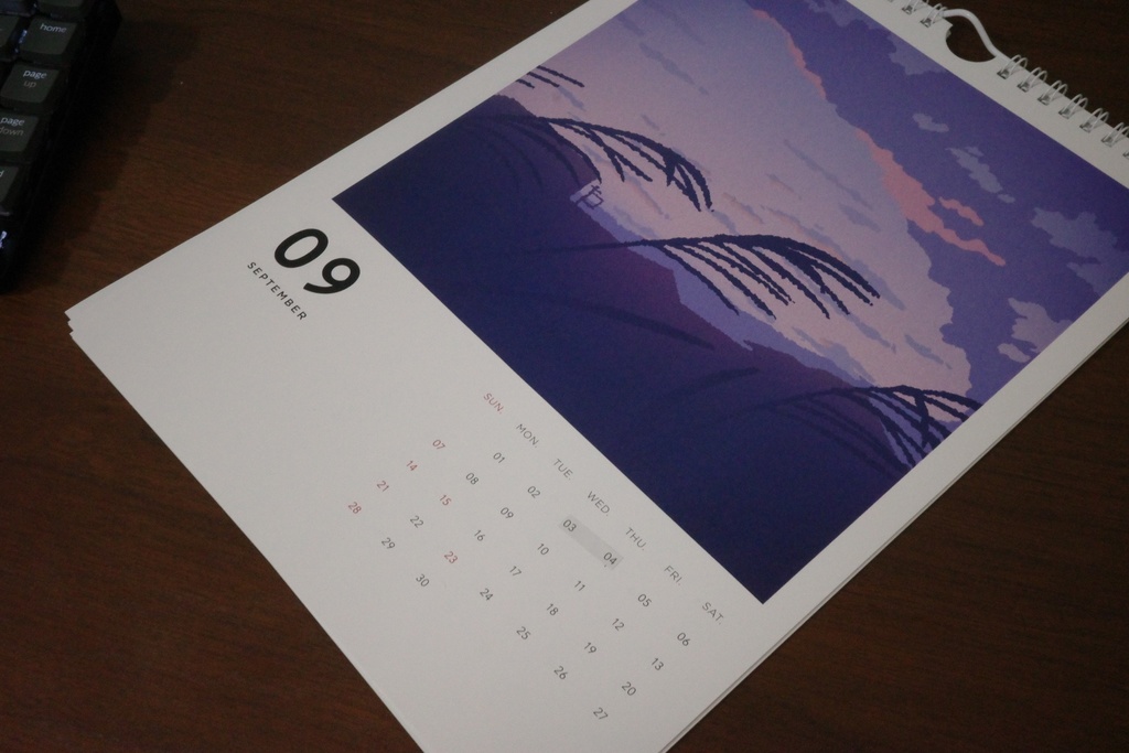 2025 calender 「ひかり」