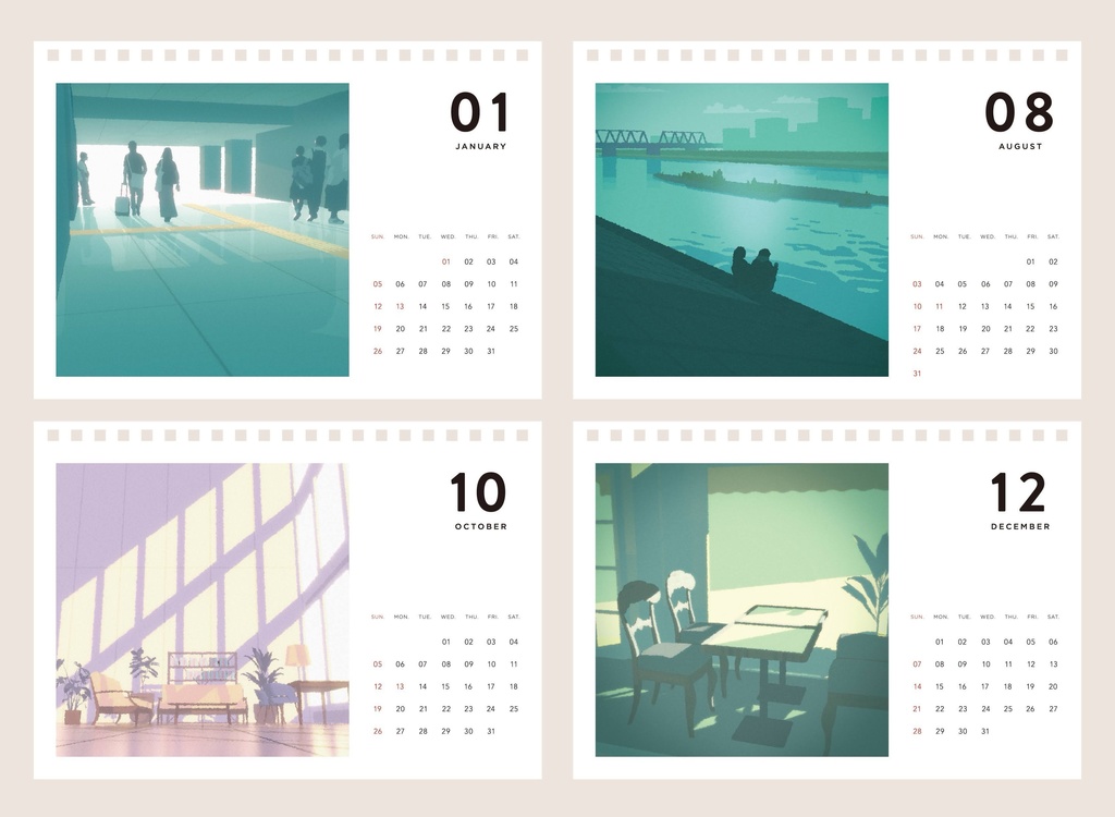 2025 calender 「ひかり」