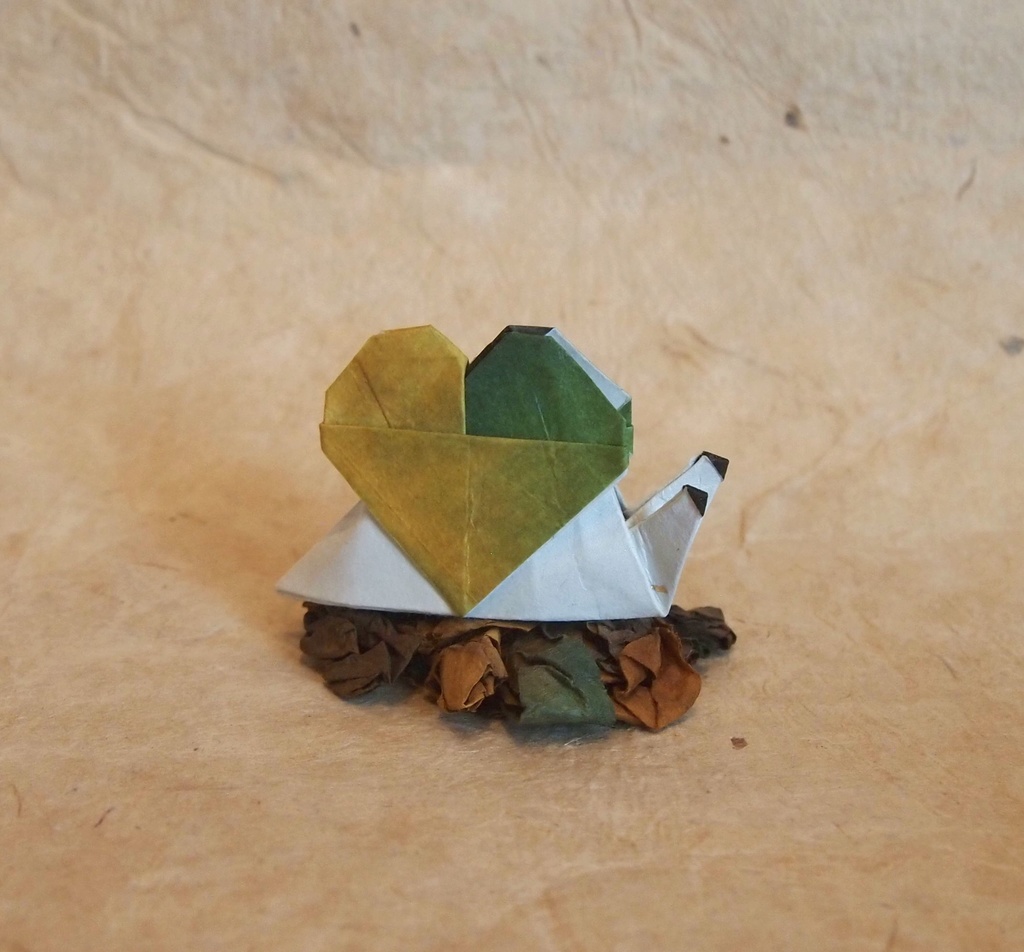 【折り図】ハートかたつむり