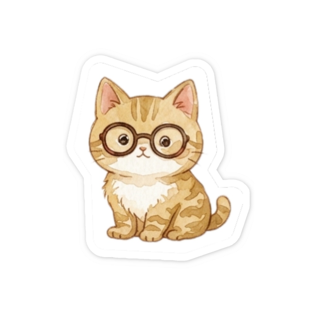 【防水シール】スマホ裏に挟めるかわいいねこステッカー