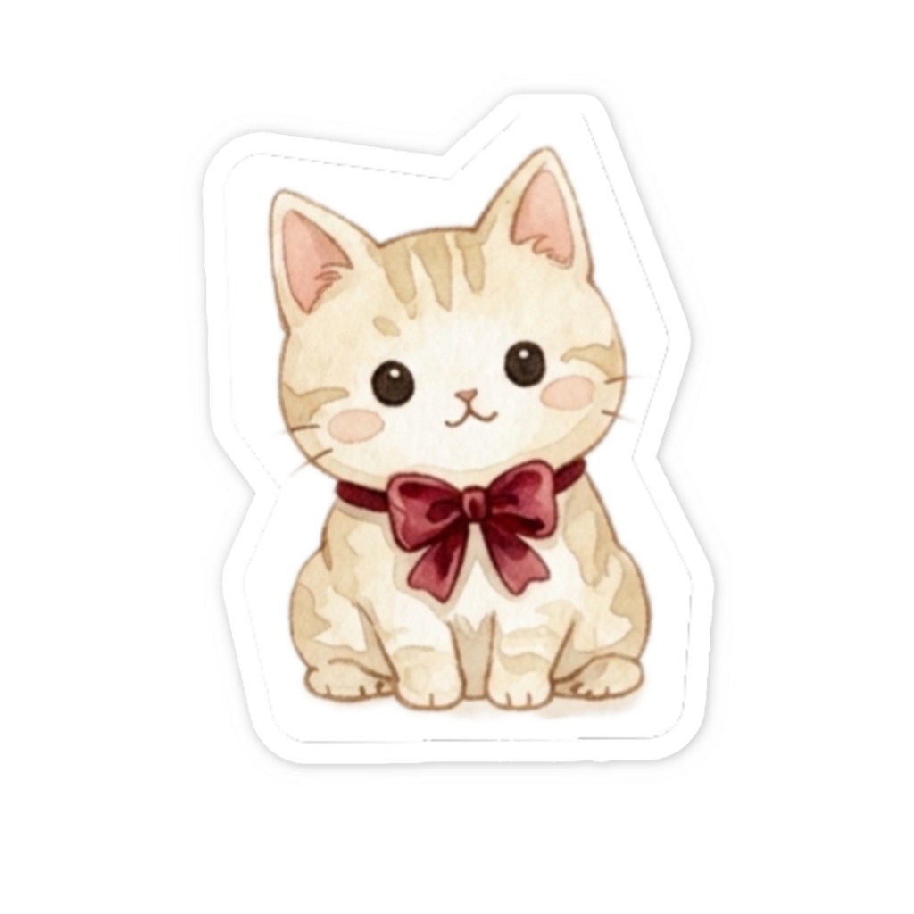 【防水シール】スマホ裏に挟めるかわいいねこステッカー