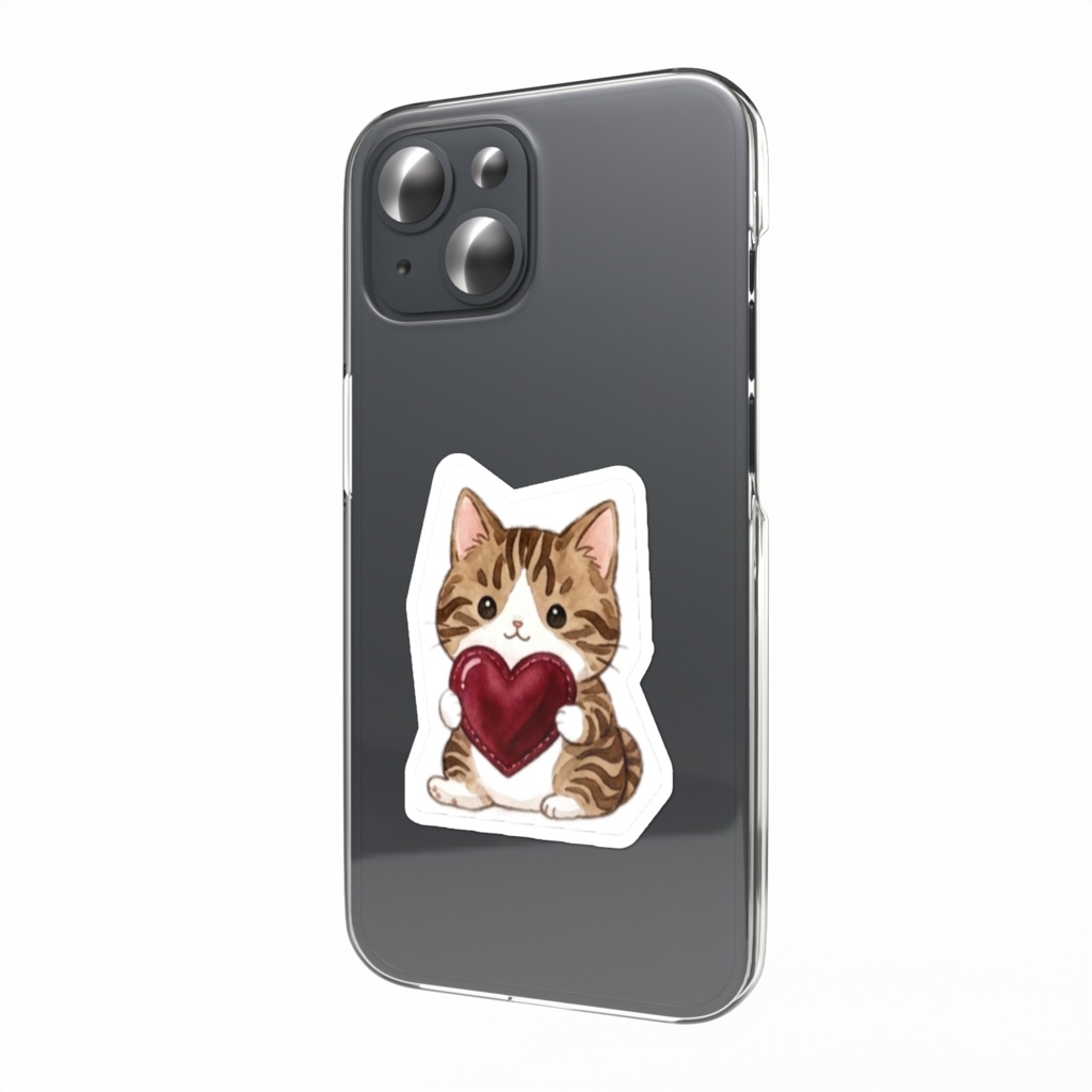 【防水シール】スマホ裏に挟めるかわいいねこステッカー
