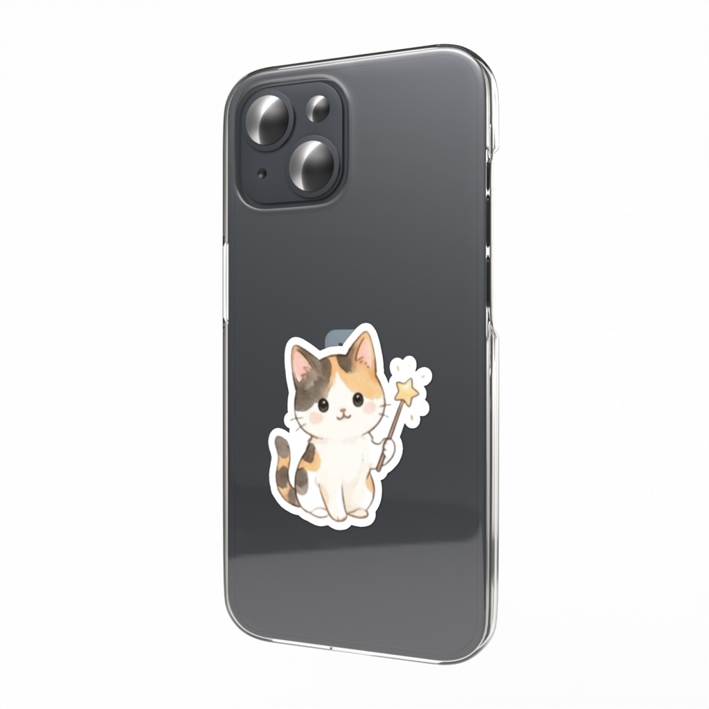 【防水シール】スマホ裏に挟めるかわいいねこステッカー