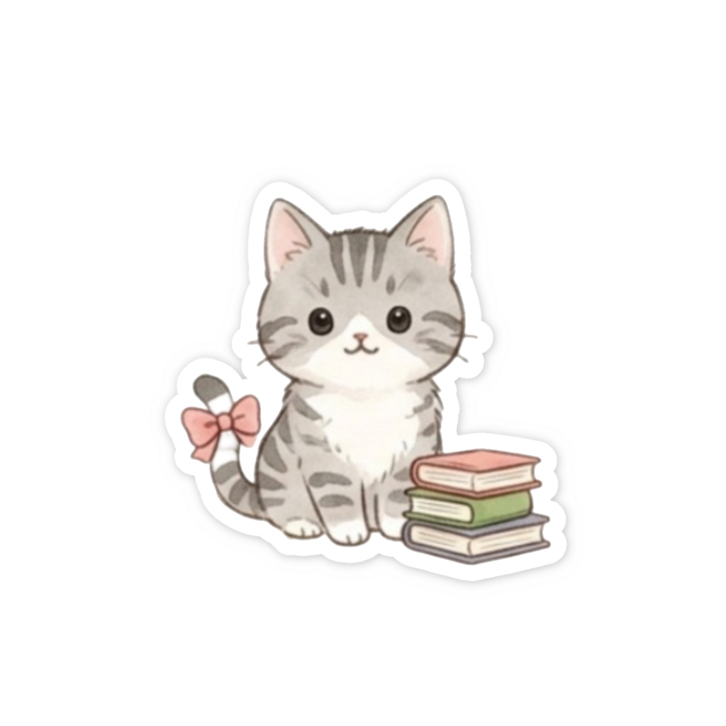 【防水シール】スマホ裏に挟めるかわいいねこステッカー