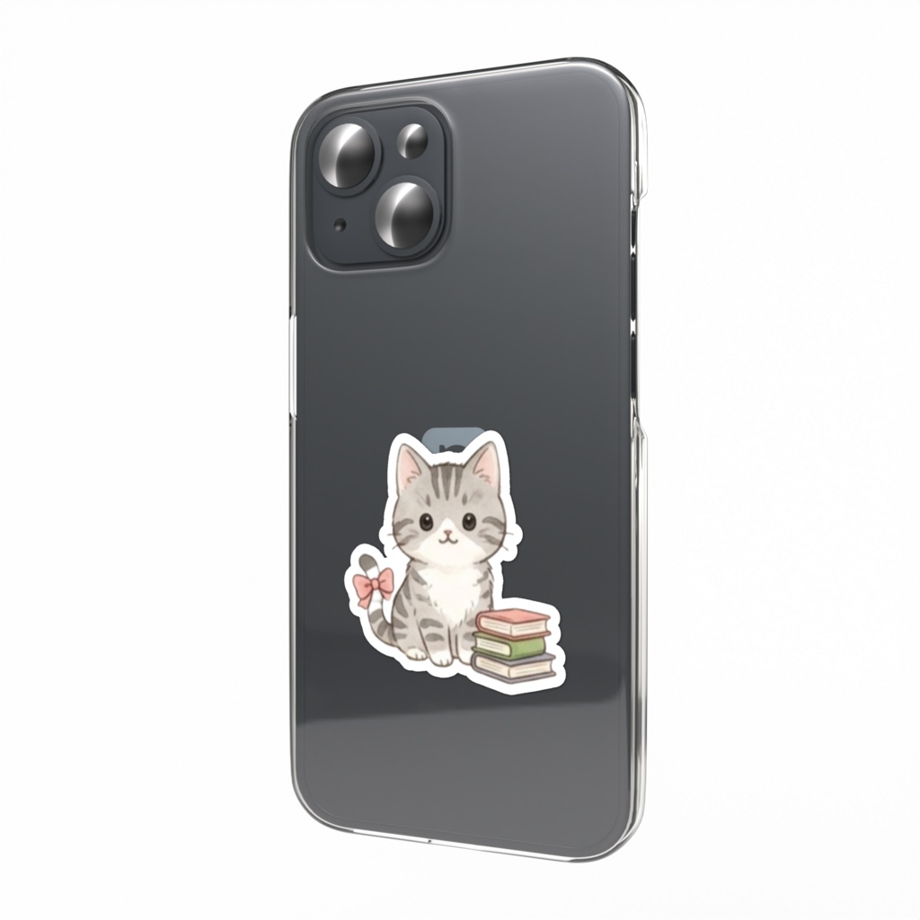 【防水シール】スマホ裏に挟めるかわいいねこステッカー