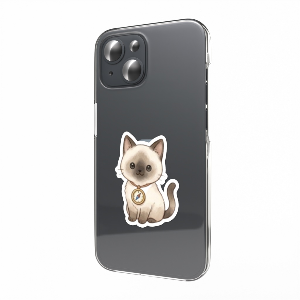 【防水シール】スマホ裏に挟めるかわいいねこステッカー