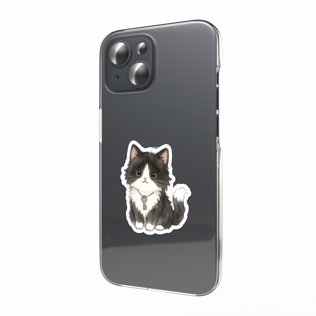 【防水シール】スマホ裏に挟めるかわいいねこステッカー