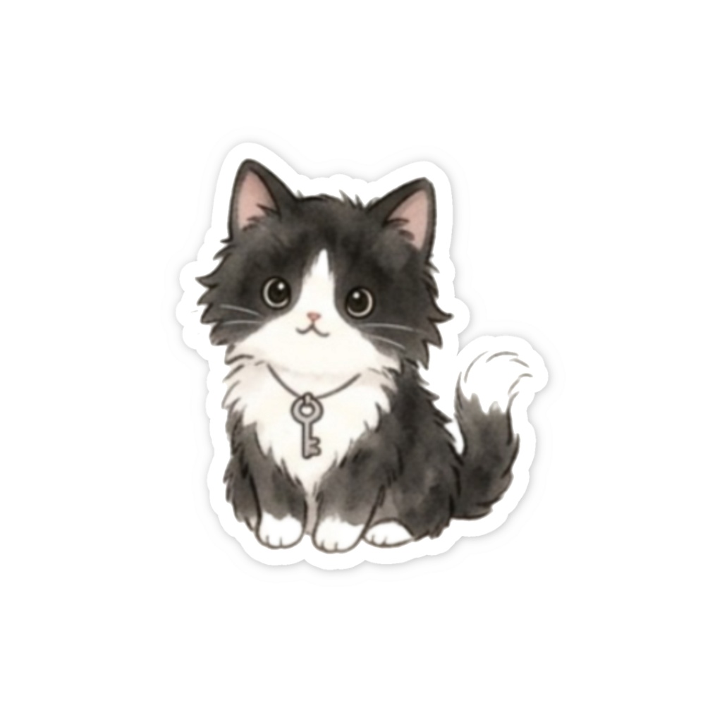 【防水シール】スマホ裏に挟めるかわいいねこステッカー