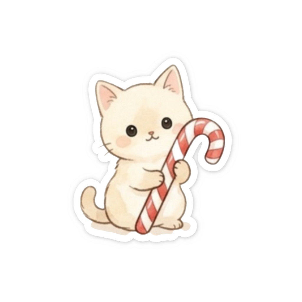 【防水シール】スマホ裏に挟めるかわいいねこステッカー