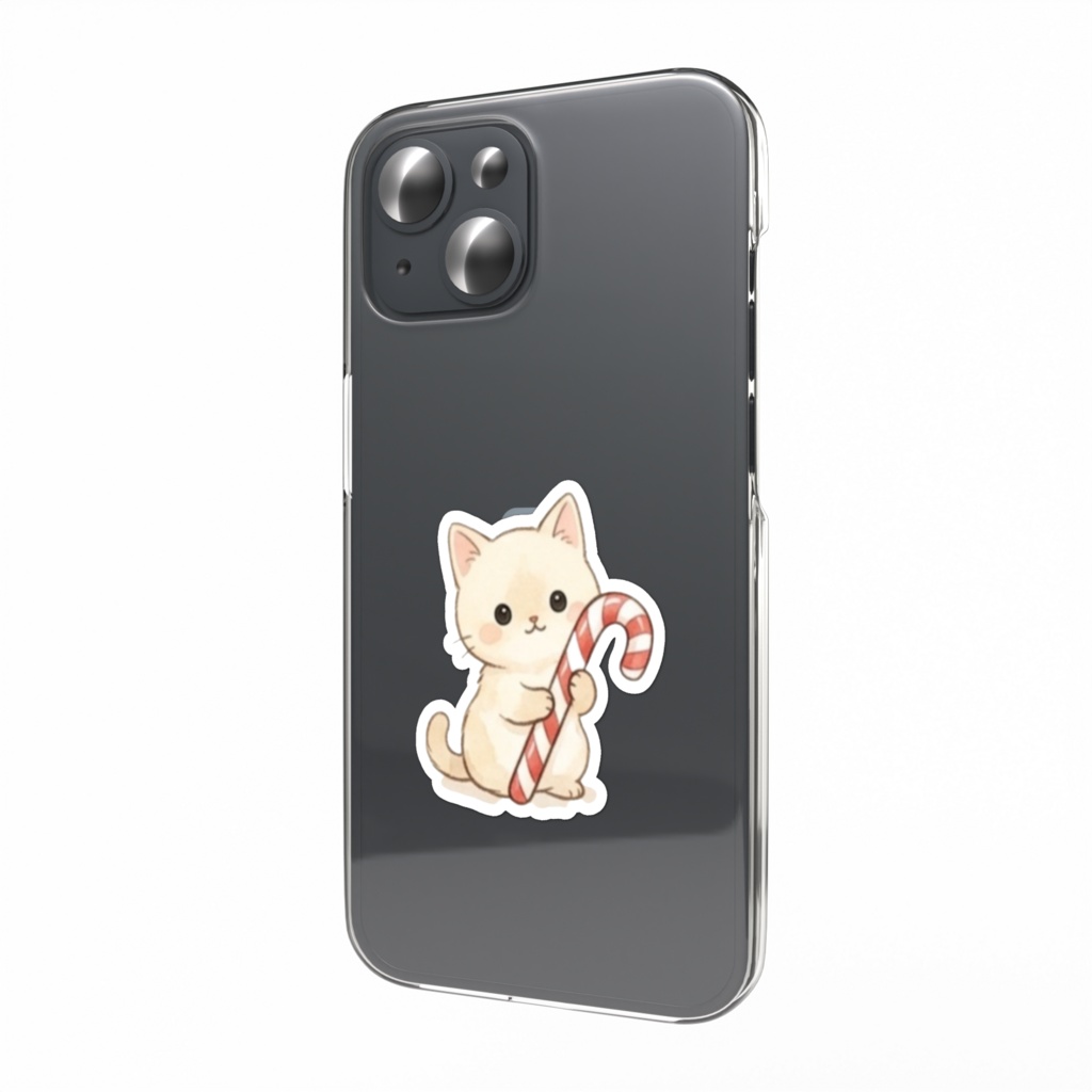 【防水シール】スマホ裏に挟めるかわいいねこステッカー