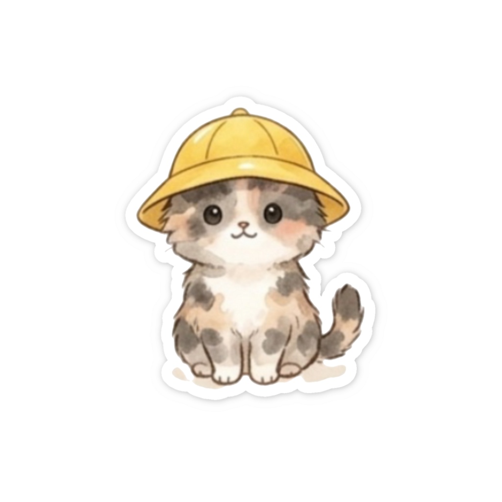 【防水シール】スマホ裏に挟めるかわいいねこステッカー