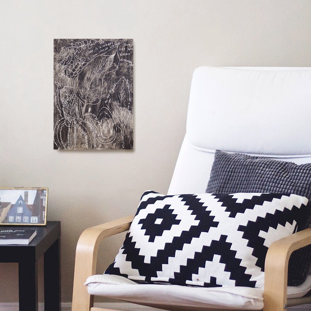 様々な植物のウッドバーニングアート 原画 絵画 植物の絵 木雑貨 木工 アクリル画