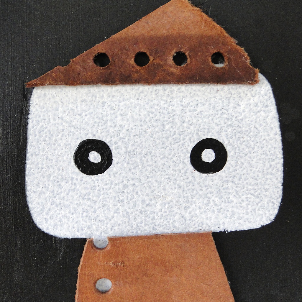 革鎧をつけた小人兵隊のウッドアート オブジェ 木工 木雑貨 妖精 No13