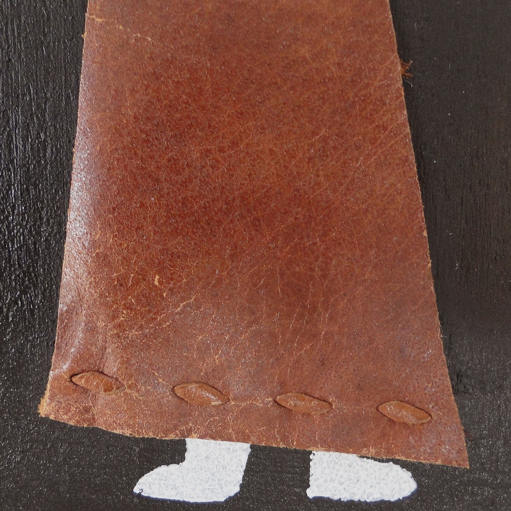 革鎧をつけた猫の小人兵隊のウッドアート オブジェ 木工 木雑貨 妖精 No10