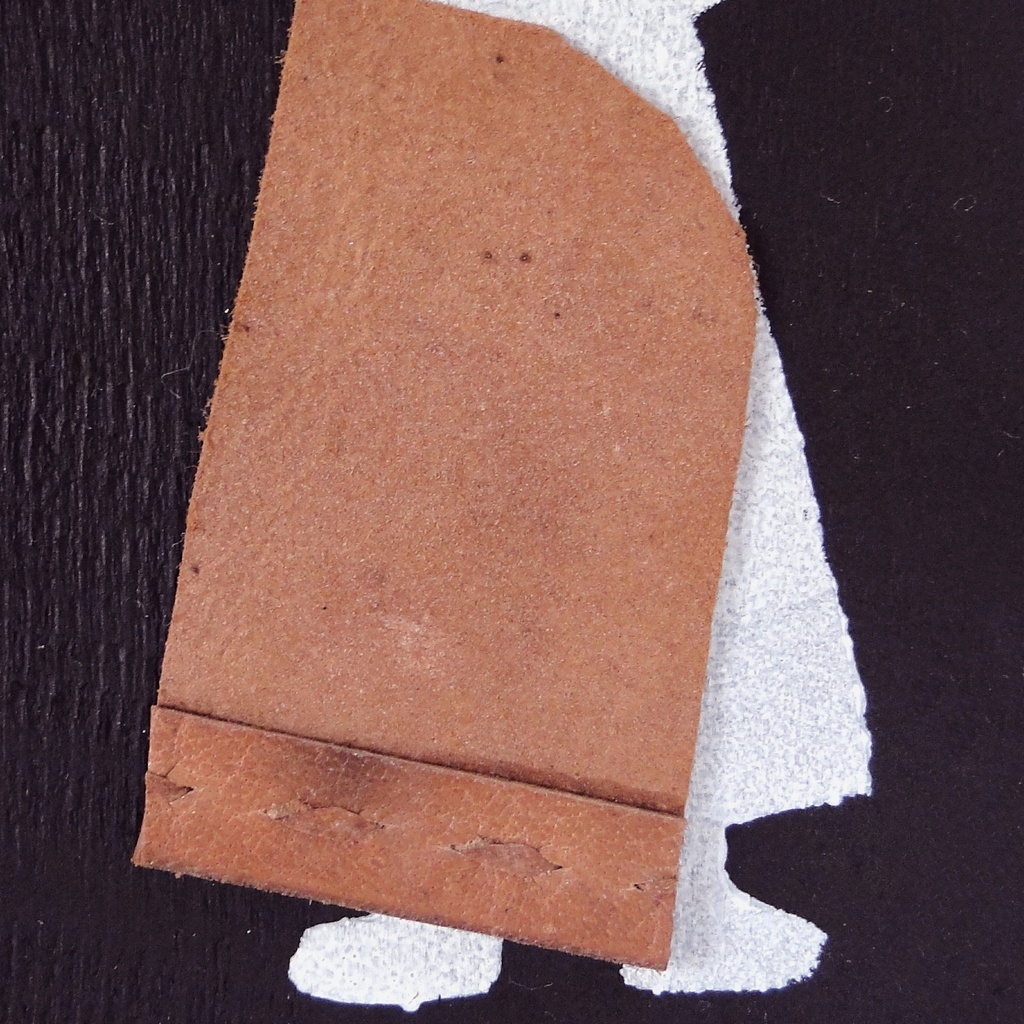 革鎧をつけたツノの小人兵隊のウッドアート オブジェ 木工 木雑貨 妖精 No7