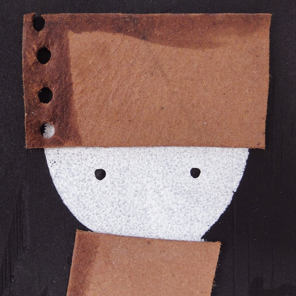 革鎧をつけた小人兵隊のウッドアート オブジェ 木工 木雑貨 妖精 No3