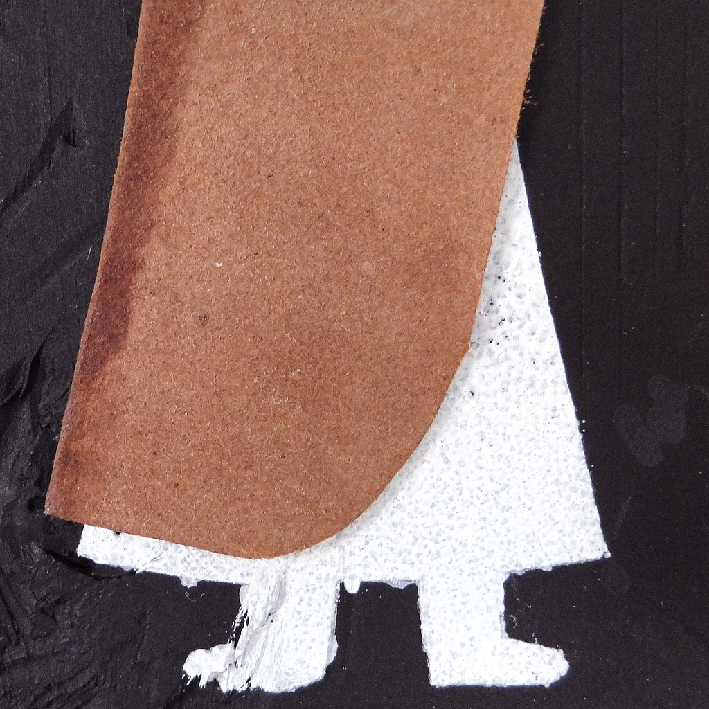 革鎧をつけた小人兵隊のウッドアート オブジェ 木工 木雑貨 妖精 No3