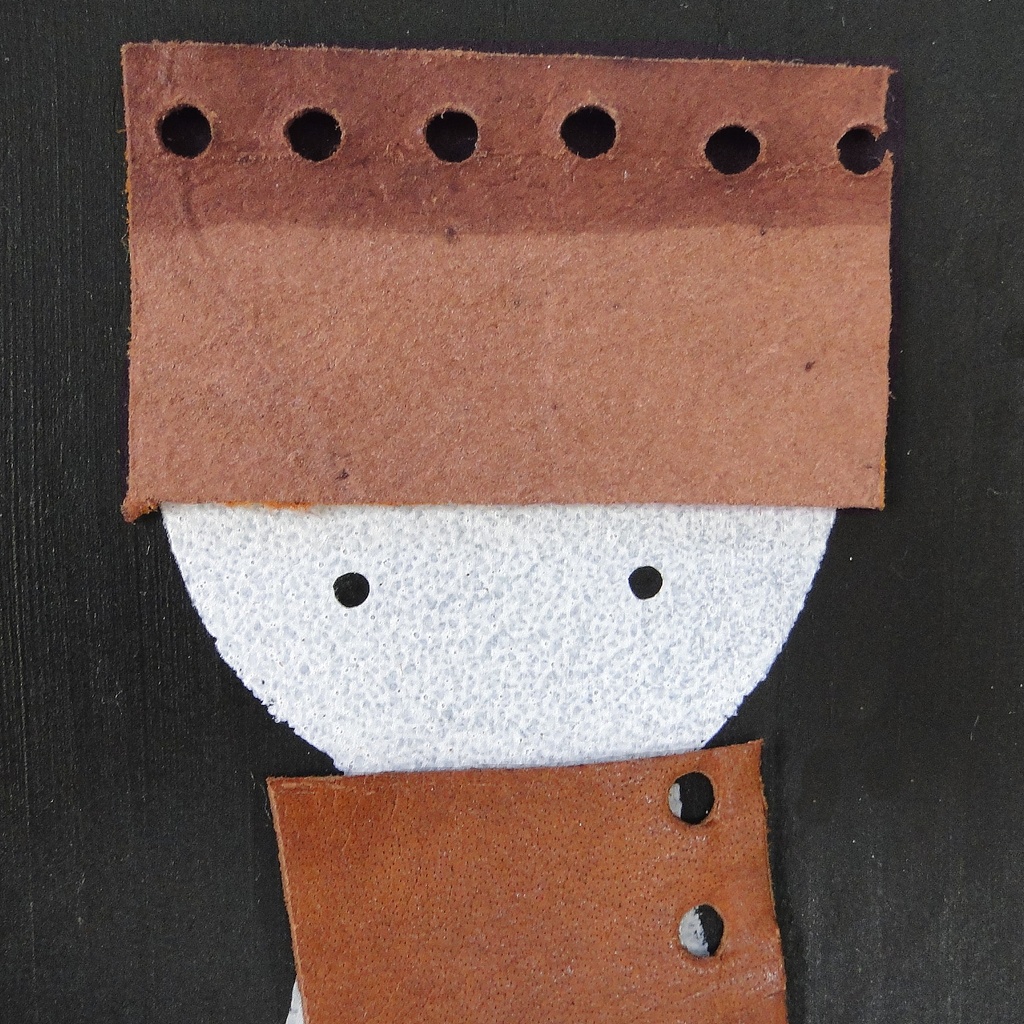 革鎧をつけた小人兵隊のウッドアート オブジェ 木工 木雑貨 妖精 No2