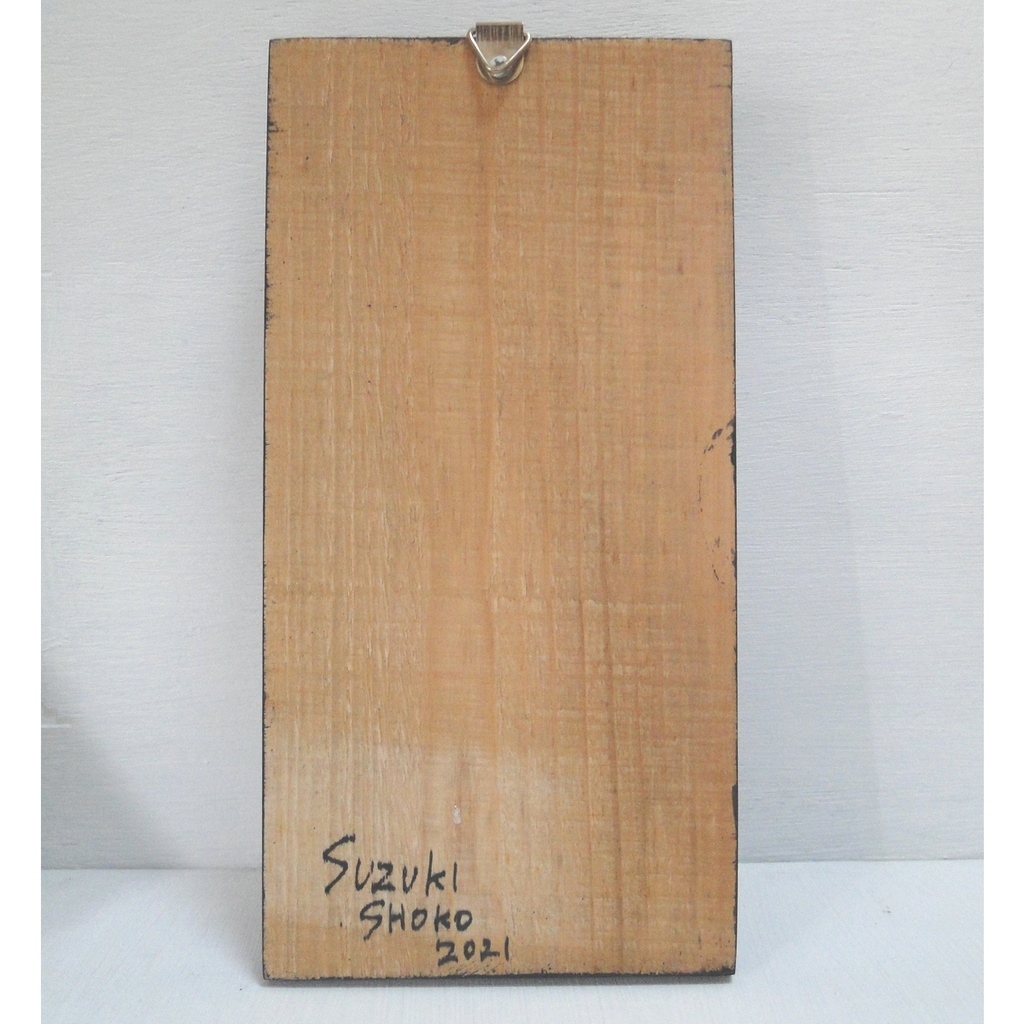 革鎧をつけた目の丸いの戦士のウッドバーニングアート アフリカ オブジェ 木工 木雑貨 精霊 民族 エスニック No3