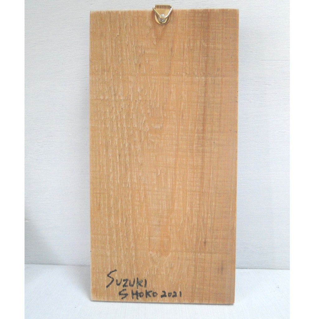 革鎧をつけた丸い目の戦士のウッドバーニングアート アフリカ オブジェ 木工 木雑貨 精霊 民族 エスニック No2