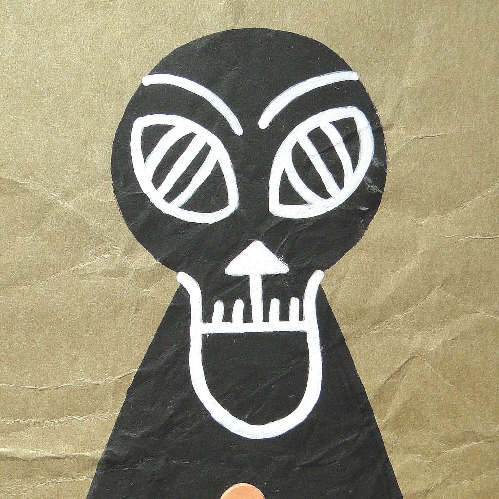 ヴィンテージ風くしゃくしゃアート 原画 絵画 キャンバス画 革ボタン グリーン No11