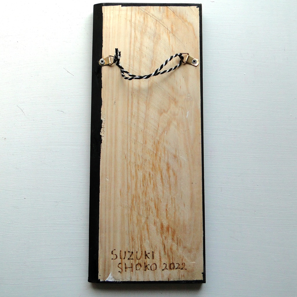 背の高い遮光器土偶のウッドバーニングアート 原画 絵画 木工 木雑貨 壁飾り