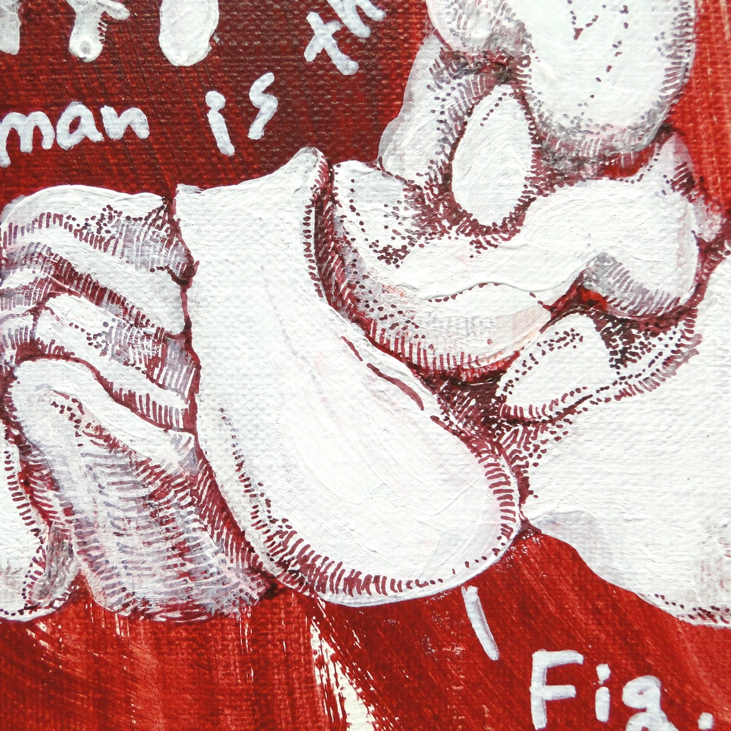 標本図風の足の骨の絵画 アート 原画 キャンバス画 科学 理科 サイエンス ペン画