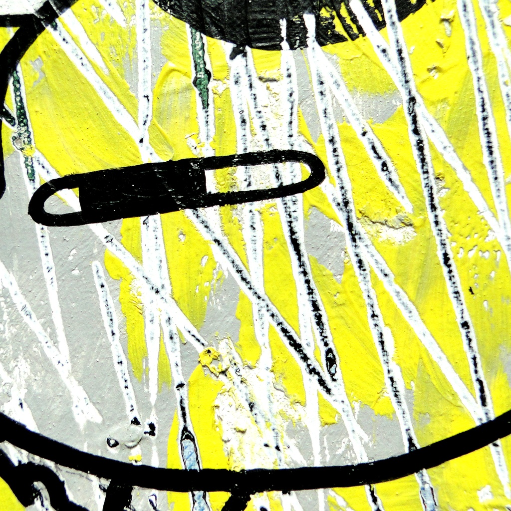 考える猫のグラフィティアート 原画 絵画 キャンバス画 動物の絵 一点もの