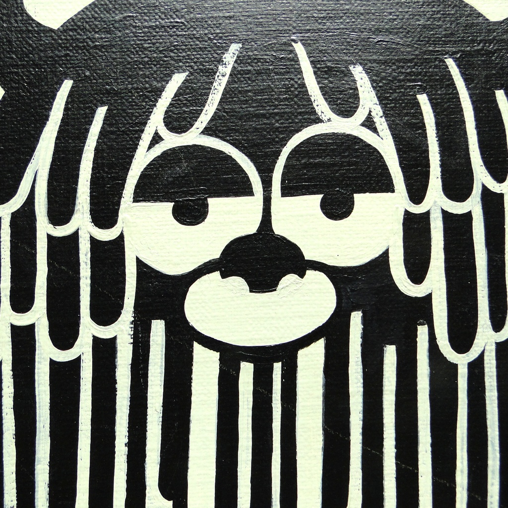 イエティのグラフィティアート 原画 絵画 キャンバス画 モンスター 一点もの アクリル画