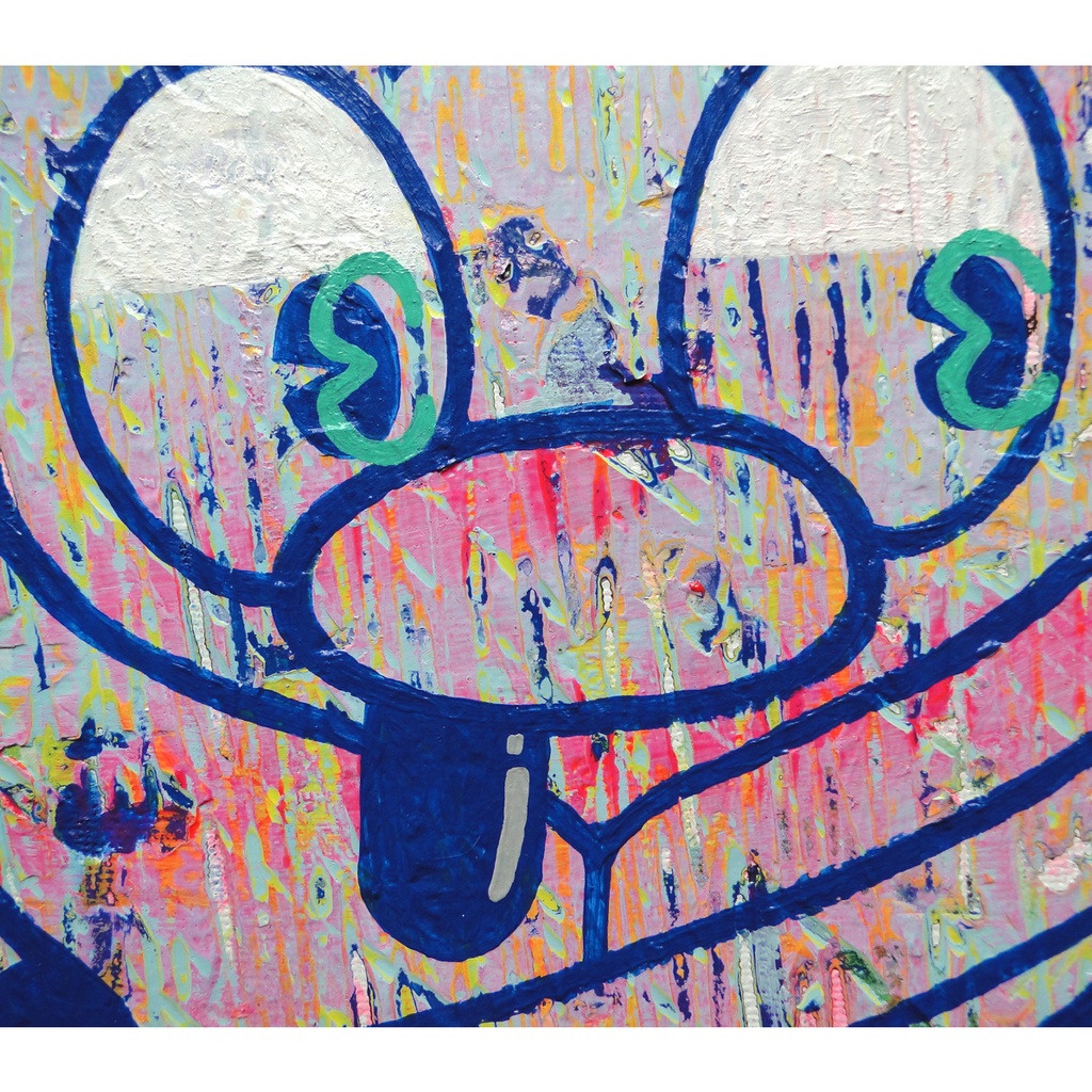 ネズミのグラフィティアート 原画 絵画 キャンバス画 動物の絵 モンスター アクリル画