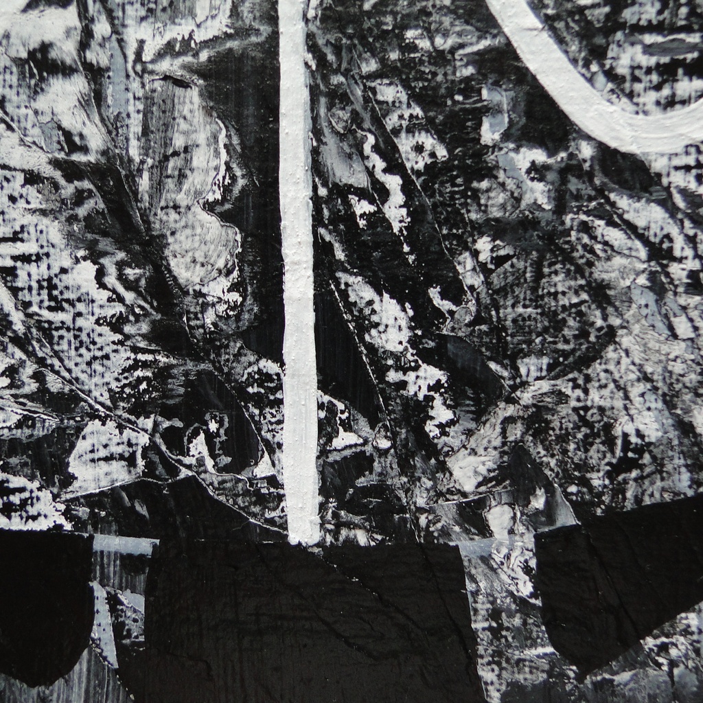 カモフラージュのグラフィティアート 原画 絵画 キャンバス画 モノクロ 迷彩 モンスター