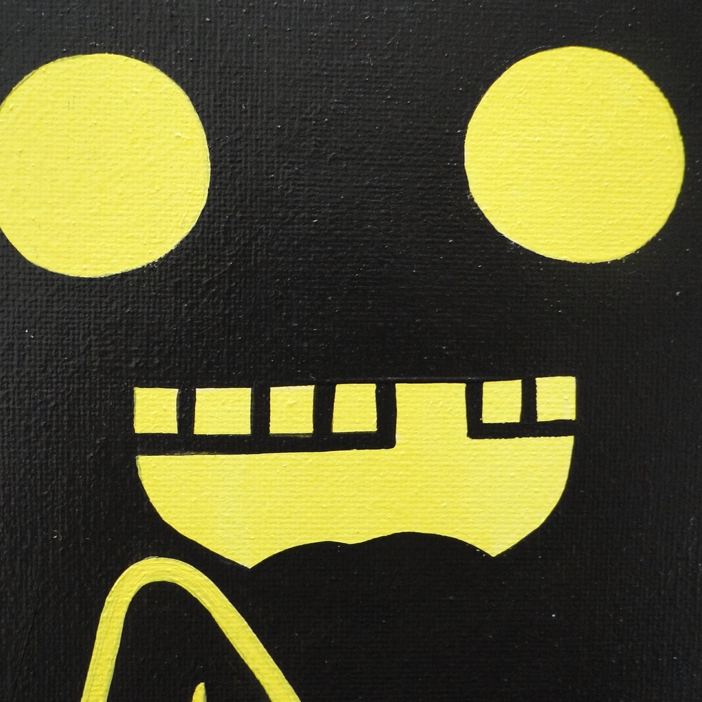 スマイルなクモのグラフィティアート 原画 絵画 キャンバス画 蜘蛛 モンスター