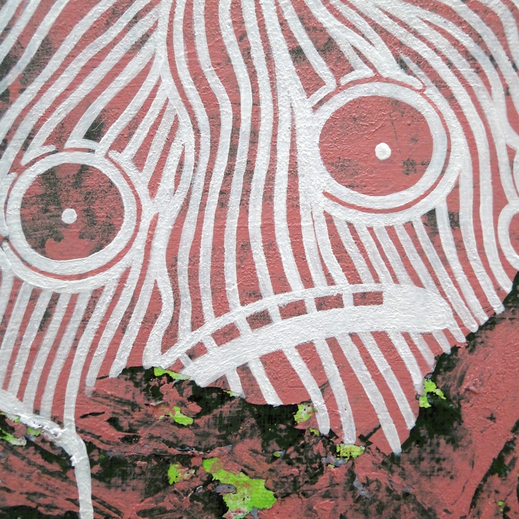 けむくじゃらモンスターのグラフィティアート 原画 絵画 キャンバス画 一点もの アクリル画