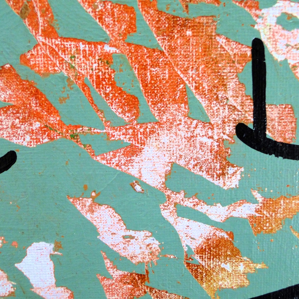 猫のグラフィティアート 原画 絵画 キャンバス画 動物の絵 モンスター アクリル画