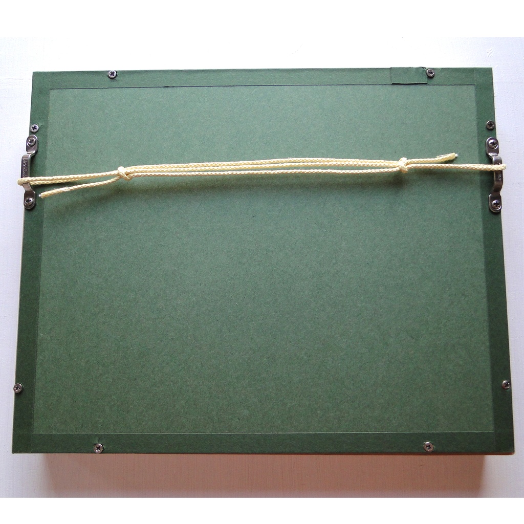 青い卵と鳥の巣の絵画 アート 原画 額装 水彩画 ペン画