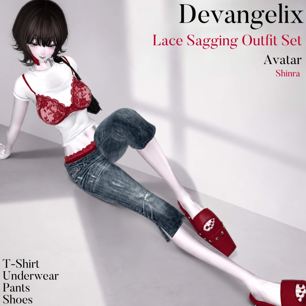 [VRChat] !SALE! Lace Sagging Outfit Set (Shinra)