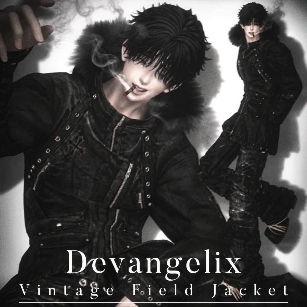 [VRChat] +4アバター対応+ Vintage Field Jacket 