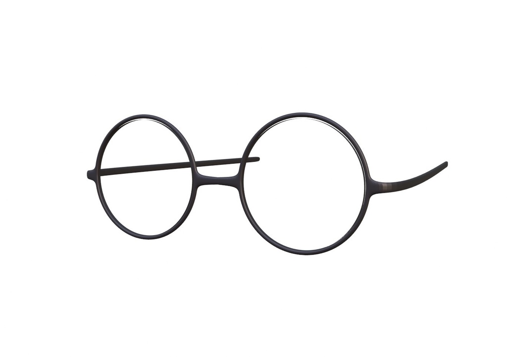 【VRChat想定】シンプルな丸メガネ【アクセサリー】