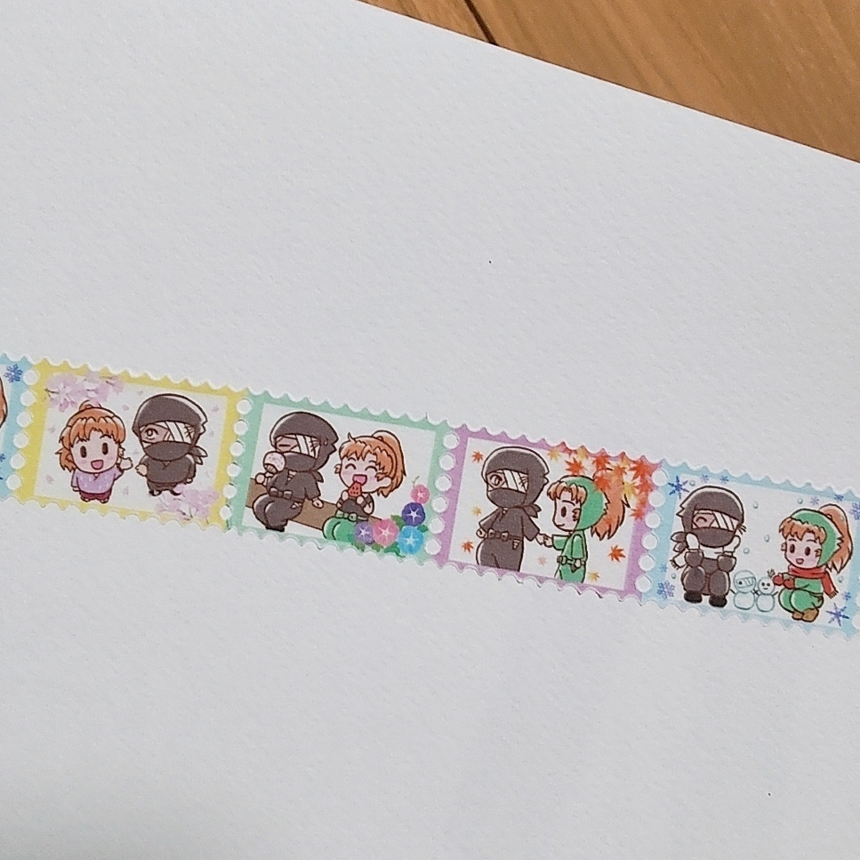 雑伊 切手風マスキングテープ