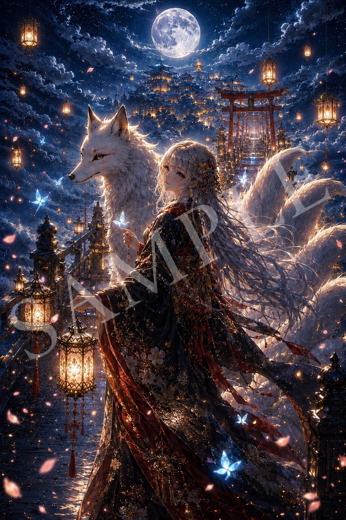 月夜ノ狐姫 ― 幻想灯籠と白狐の和風ファンタジー