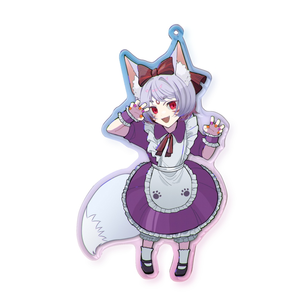 ちびこんちゃん にっこりオーロラアクキー