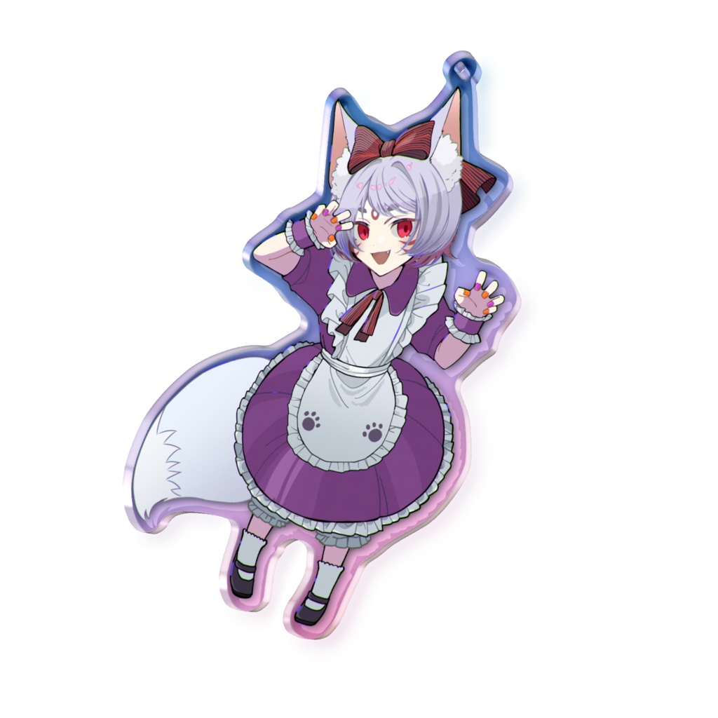 ちびこんちゃん　にっこりオーロラアクキー